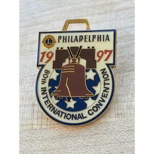 Lions Club Lapel Pin Philadelphia 1997 80th International‎ Convention Liberty